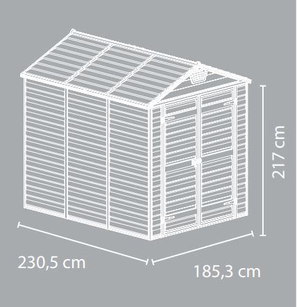 zahradni domek skylight 6x8 rozmery